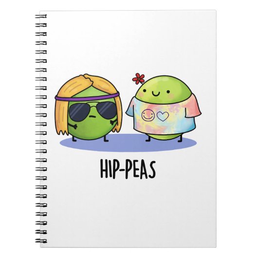 Carnet Hip-peas Drôle de paysan hippie Pun  (Devant)