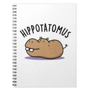 Carnet Hip-potato-mus Blague drôle d'hippopotame