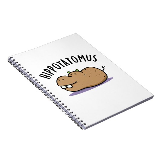 Carnet Hip Potato-mus Funny Hippo Pun (Côté Droit)