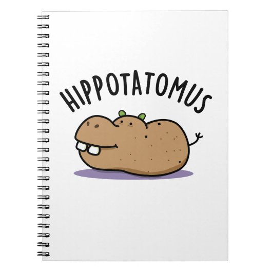 Carnet Hip-potato-mus Hippo Drôle Pun (Devant)