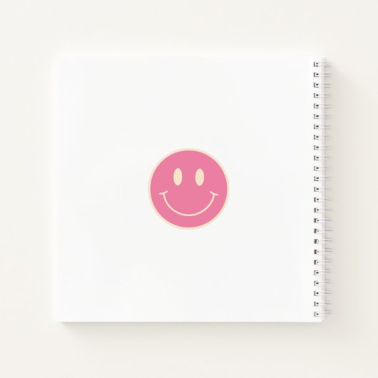 Carnet Hippie Boho Fleurs et Smile Retro (Dos)