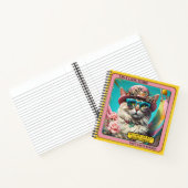 Carnet Hippie colorée drôle Wise Cat Girly (Intérieur)