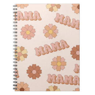 Carnet Hippie maman motif sans soudure. Arrière - plan su