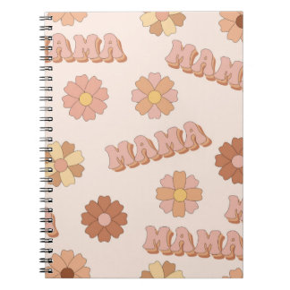 Carnet Hippie maman motif sans soudure. Arrière - plan su