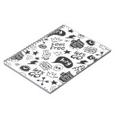 Carnet Hippie noir et blanc : style Vintage (Côté gauche)