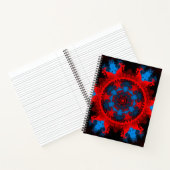 Carnet Hippie psychédélique rouge et bleu (Intérieur)