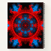 Carnet Hippie psychédélique rouge et bleu (Dos)
