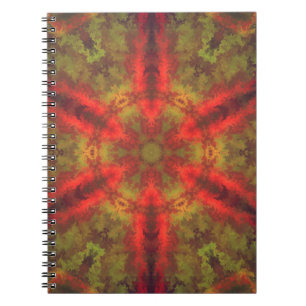 Carnet Hippie psychédélique rouge et jaune