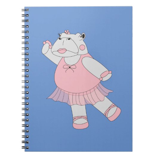 Carnet Hippo Ballerine Bleu illusima (Devant)