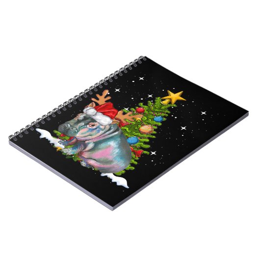 Carnet Hippo Fiona Arbre de Noël Hippopotame (Côté gauche)