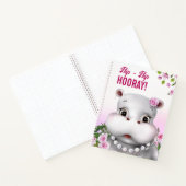 Carnet Hippo Rose Floral Enfants (Intérieur)