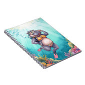 Carnet Hippopotame plongeur sous l'eau (Côté Droit)