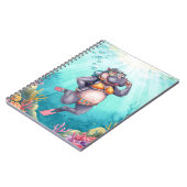 Carnet Hippopotame plongeur sous l'eau (Côté gauche)