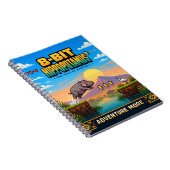 Carnet Hippopotame, Rétro Pixel Art 8-Bit (Côté Droit)