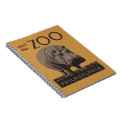 Carnet Hippopotame vintage hippo zoo poster wpa (Côté Droit)