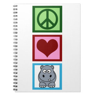 Carnet Hippopotames d'amour de paix