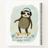 Carnet Hipster Sloth | Rollin' Avec Mes Jams Lents (Dos)