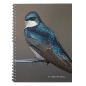 Carnet Hirondelle d'arbre : Oiseau sur un fil (Devant)