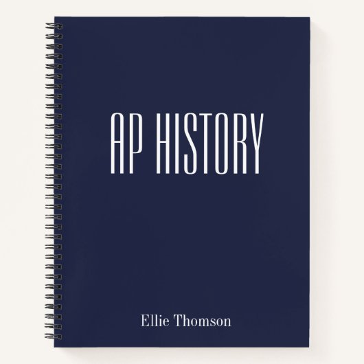 Carnet Histoire AP personnalisée Papier lié Conception si (Devant)