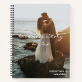 Carnet Histoire D'AMOUR, Photographie De Mariage Élégante (Devant)