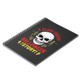 Carnet Histoire de crâne de Halloween effrayant et flippa (Côté gauche)