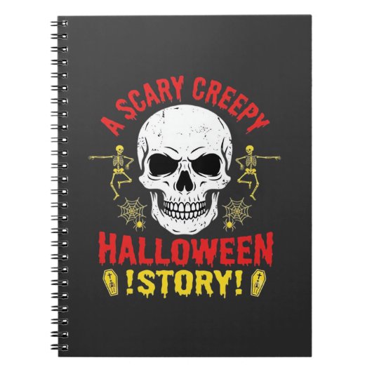 Carnet Histoire de crâne de Halloween effrayant et flippa (Devant)