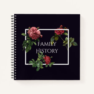 Carnet Histoire familiale Roses Vintages