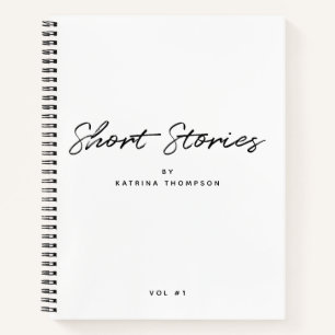 Carnet Histoires courtes minimalistes noir et blanc moder