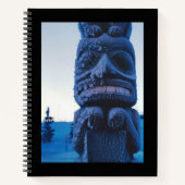 Carnet Hiver Alaska Totem Pole Photo Conçu (Devant)