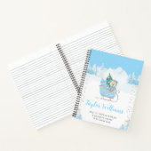 Carnet Hiver Bear Blue Sleigh Statistiques de naissance (Intérieur)