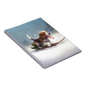 Carnet hiver de neige de Noël beagle (Côté Droit)
