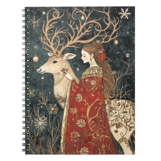 Carnet Hiver enchanté : Le Maiden et le Stag (Devant)