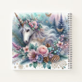 Carnet Hiver Unicorne Magique Scène 1 - Personnaliser (Dos)