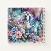 Carnet Hiver Unicorne Magique Scène 4 - Personnaliser (Dos)