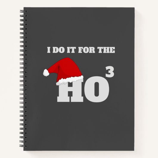 Carnet Ho Ho Ho | Christmas Funny Text Holiday Cadeau (Devant)