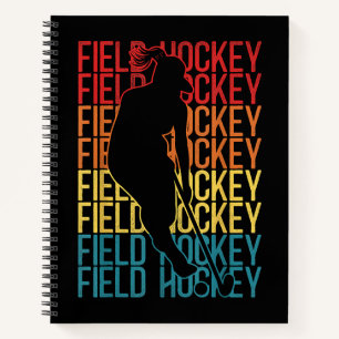 Carnet Hockey sur gazon Vintage rétrograde Hockey sur gaz