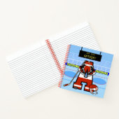 Carnet Hockey sur glace initial personnalisé (Intérieur)