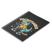 Carnet Hockeysaurus Dinosaure de hockey sur glace Amateur (Côté gauche)