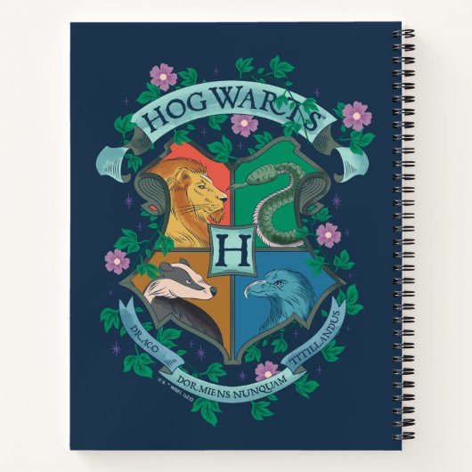 Carnet HOGWARTS™ Floral Crest (Dos)