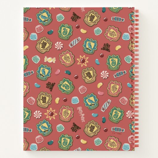 Carnet HOGWARTS™ Maisons Motif de biscuits de vacances (Dos)