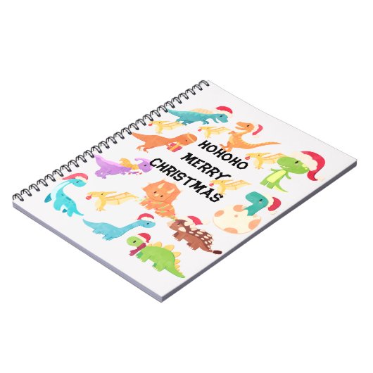 Carnet HoHoHo Joyeux Noël Dinosaure   (Côté gauche)