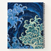 Carnet Hokusai Vague féminine Océan Vintage (Dos)