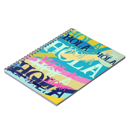 Carnet Hola colorée Abstraite (Côté gauche)