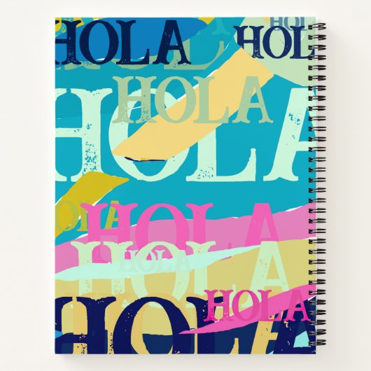 Carnet Hola colorée Abstraite (Dos)
