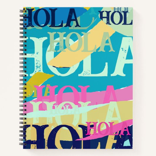 Carnet Hola colorée Abstraite (Devant)