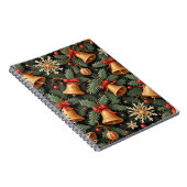 Carnet Holiday Bells, Decorative Christmas Pattern, (Côté Droit)