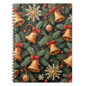 Carnet Holiday Bells, Decorative Christmas Pattern, (Devant)