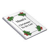 Carnet Holly Feuilles Holly baies vacances fun (Côté Droit)