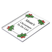 Carnet Holly Feuilles Holly baies vacances fun (Côté gauche)