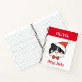 Carnet Holly Jolly Cute Christmas Père Noël Cat (Intérieur)